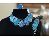 Rich Agate Blue Necklace